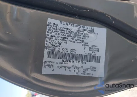 2001 Ford Taurus Se из США, поврежденный, VIN 1FAFP58SX1G151161